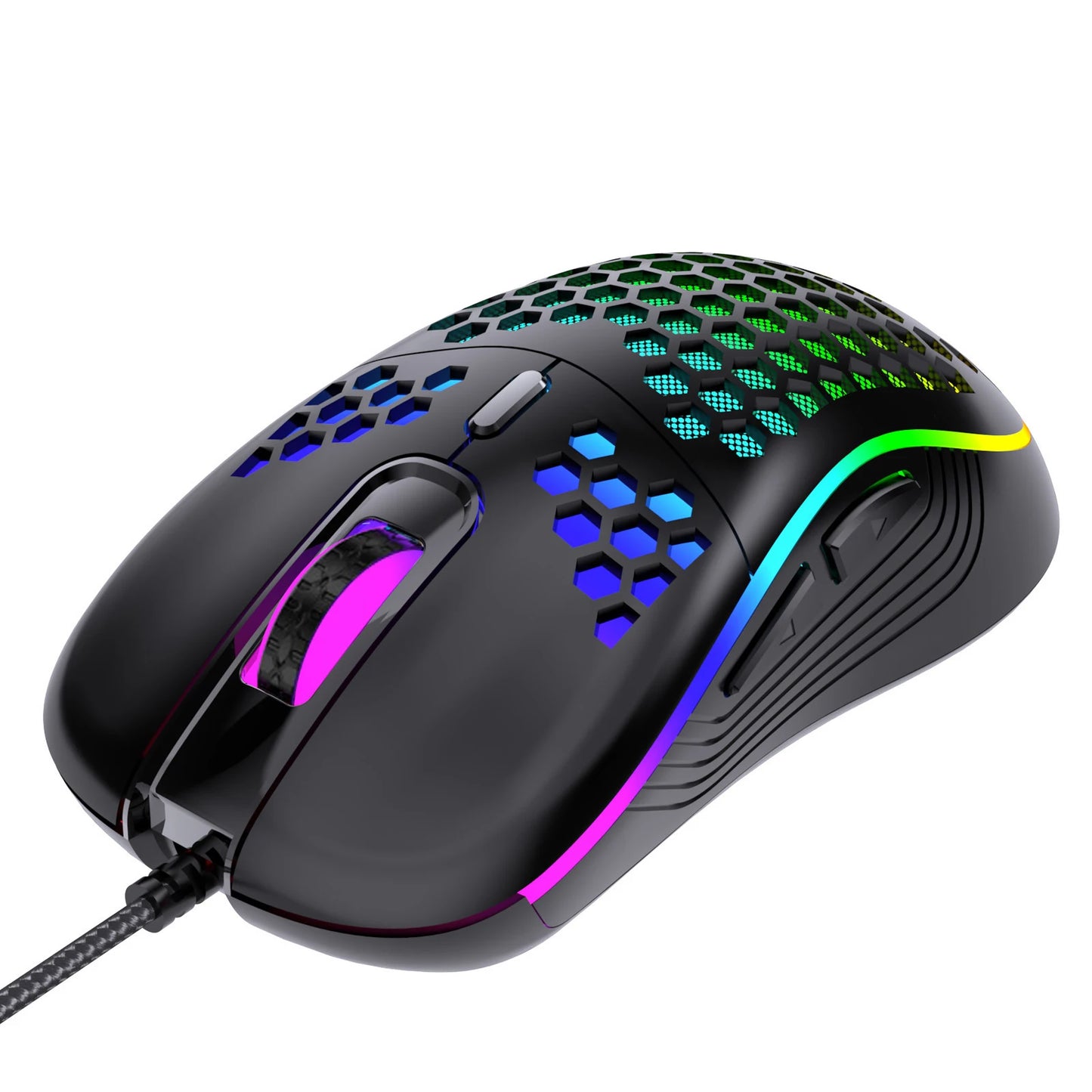 Wired Gaming Mouse with Honeycomb Shell Lightweight Gaming Mice Ergonomic Computer Mouse Gaming for Windows/PC/Mac/Laptop