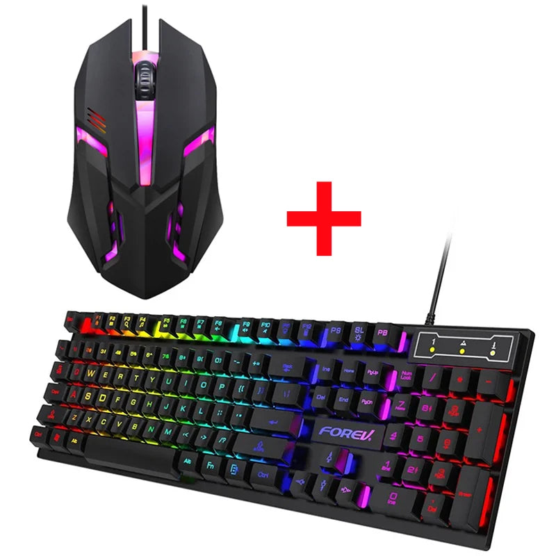 104 key Backlit Mechanical Wired waterproof  keyboard And Mouse Set for Gamer PC Laptop Office