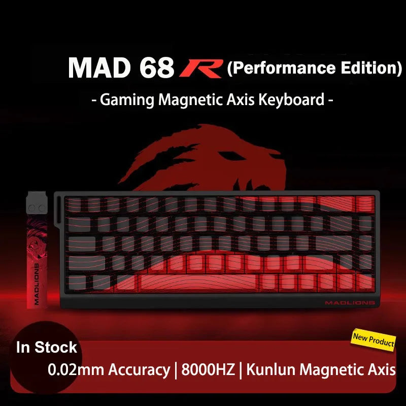 MADLIONS MAD 60/68HE Gaming Magnetic Switch Keyboard Keystroke Hot Swap