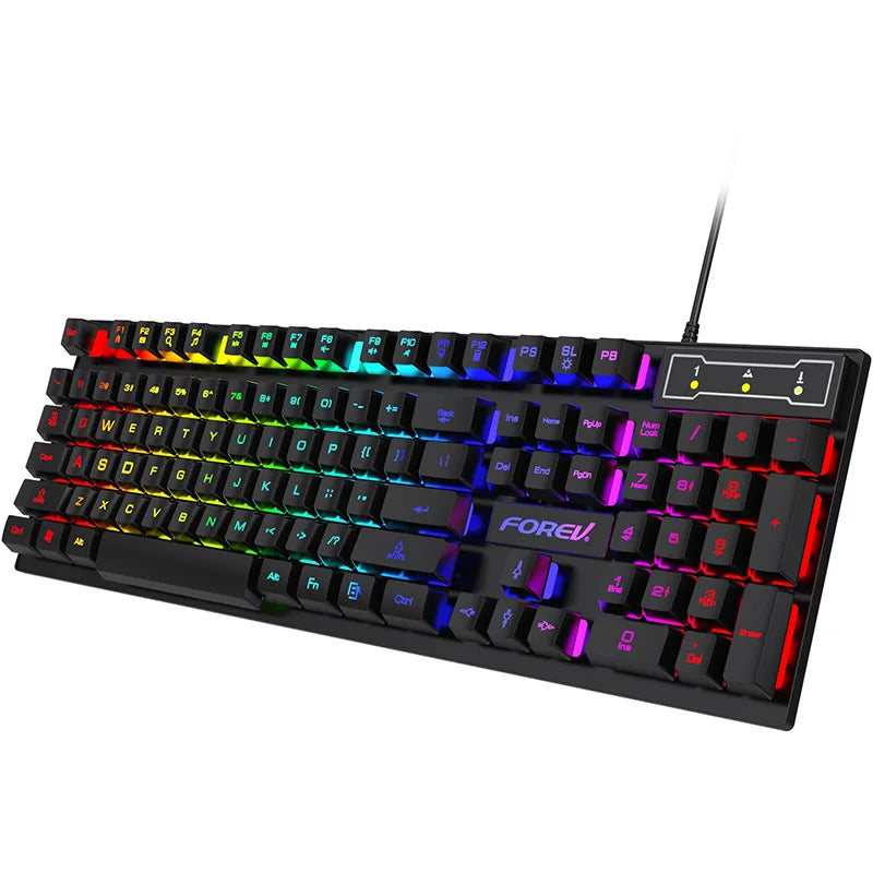 104 key Backlit Mechanical Wired waterproof  keyboard And Mouse Set for Gamer PC Laptop Office