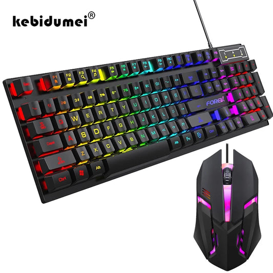 104 key Backlit Mechanical Wired waterproof  keyboard And Mouse Set for Gamer PC Laptop Office