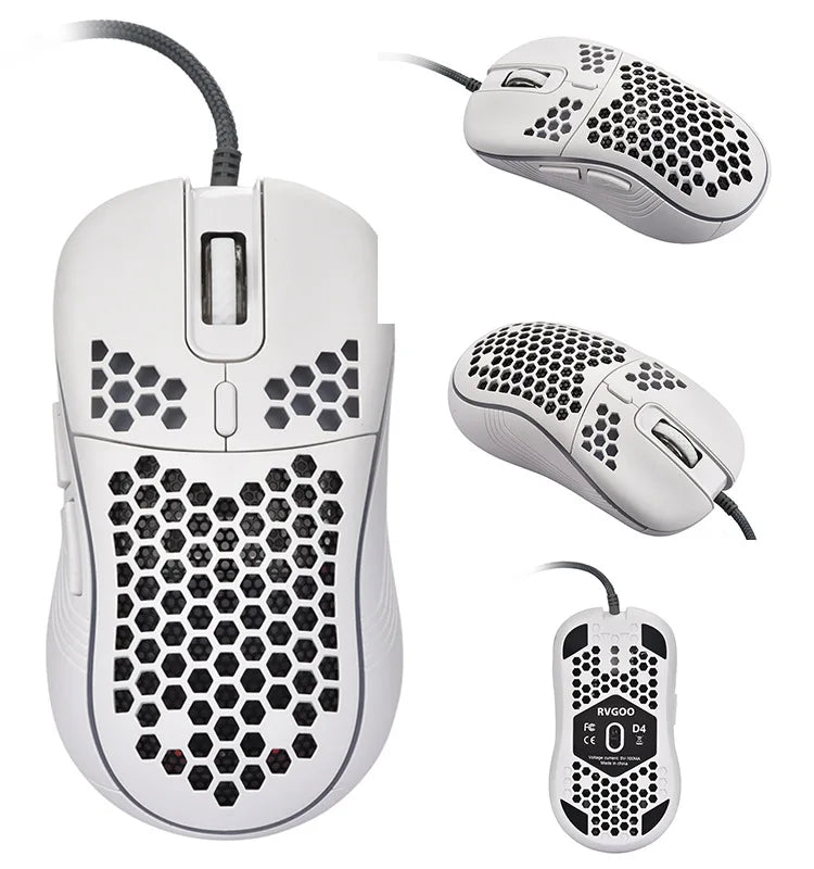 Wired Gaming Mouse with Honeycomb Shell Lightweight Gaming Mice Ergonomic Computer Mouse Gaming for Windows/PC/Mac/Laptop