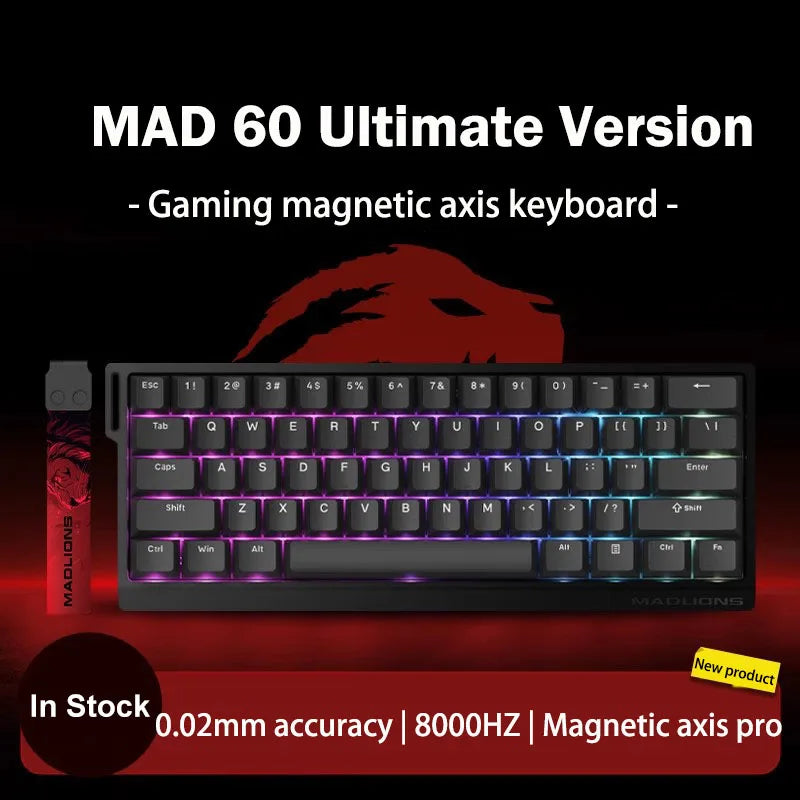 MADLIONS MAD 60/68HE Gaming Magnetic Switch Keyboard Keystroke Hot Swap